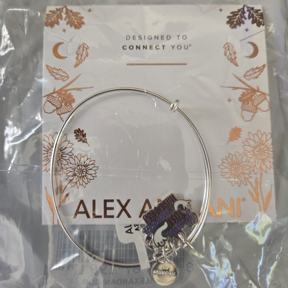Alex and Ani Silver Botanical Accent Bracelet